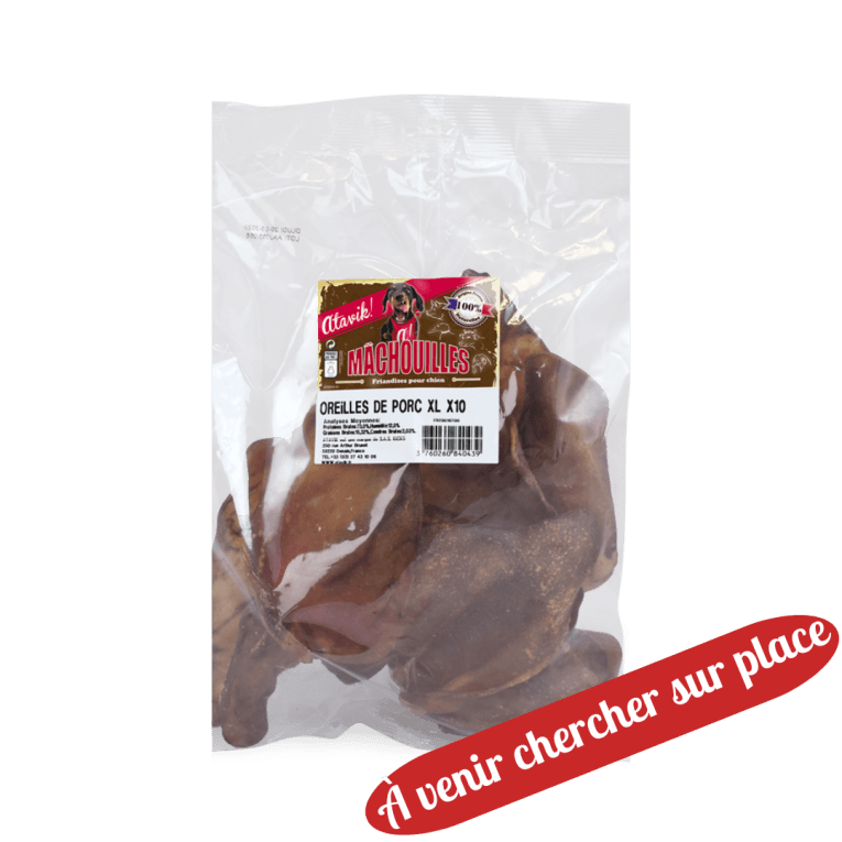 Mâchouilles – Oreilles de porc XL (x10) 550g
