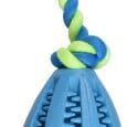 DENTAL BALLON DE RUGBY EN CAOUTCHOUC AVEC CORDE Bleu