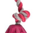 DENTAL BALLON DE RUGBY EN CAOUTCHOUC AVEC CORDE Rose