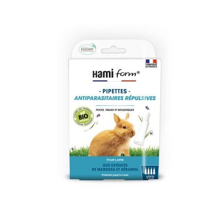 Pipettes antiparasitaires répulsives pour lapin