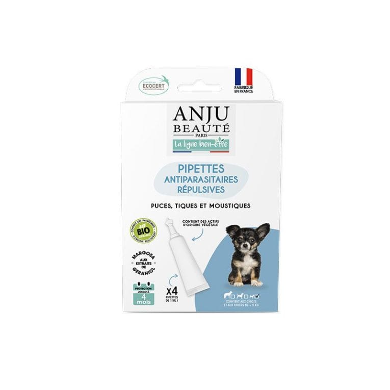 Pipettes antiparasitaires chiot Anju Beauté moins de 5 kg