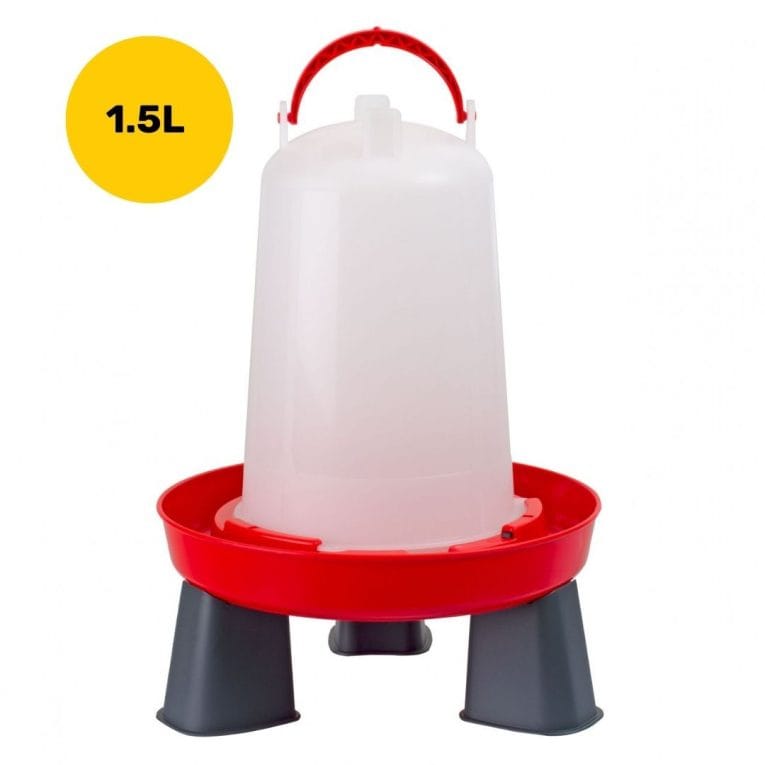 Abreuvoir sur pied volaille 1,5L avec pieds amovibles