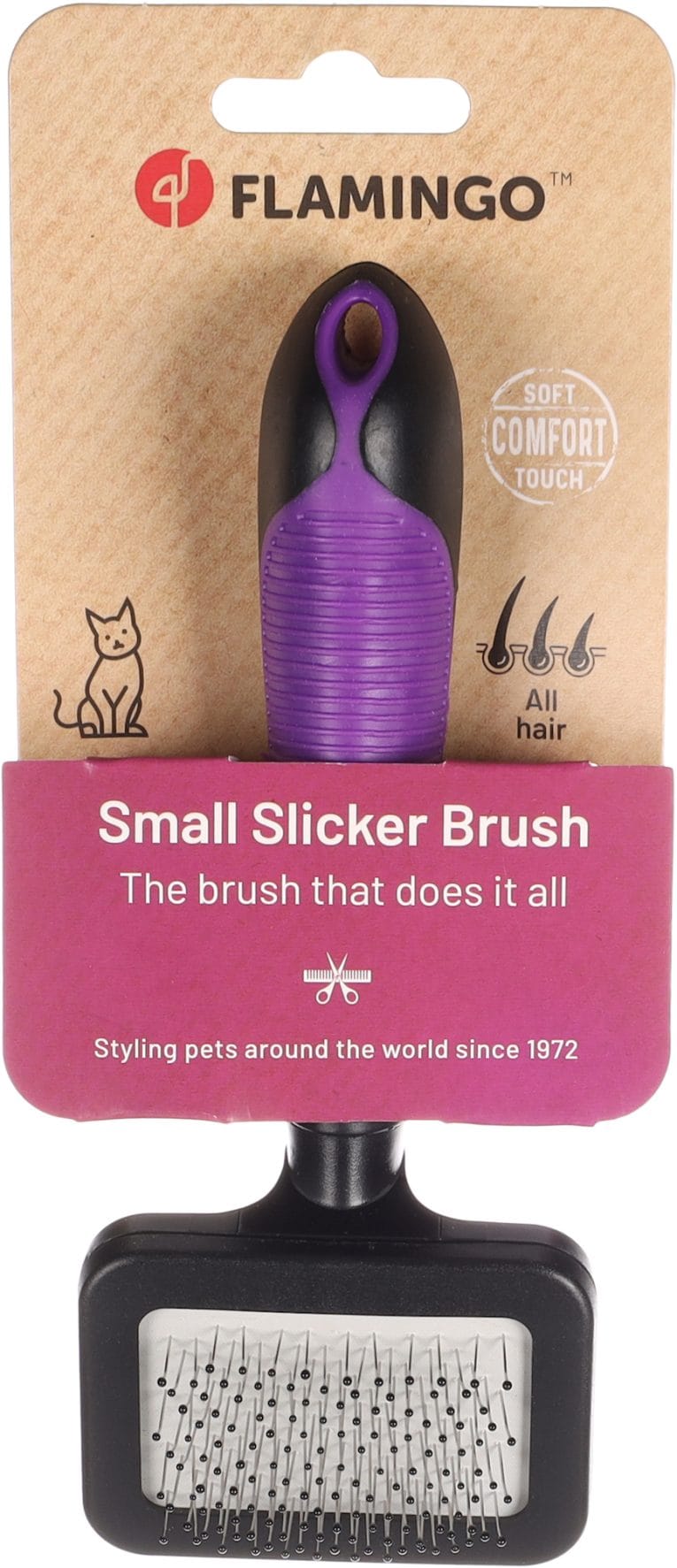 Brosse carde Premium Care pour chats à poils courts et longs
