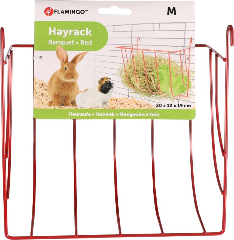 Mangeoire foin rongeur 20cm Banquet Rouge