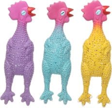 jouet en latex poule pour chien