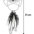 Jouet Robla Hibou Mélange Flamingo avec plumes pour chats