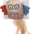 Jouet Robla Hibou Mélange Flamingo avec plumes pour chats