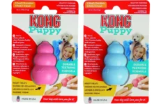 KONG Puppy M en bleu clair ou rose